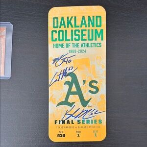 Oakland Athletics Final Series Ticket